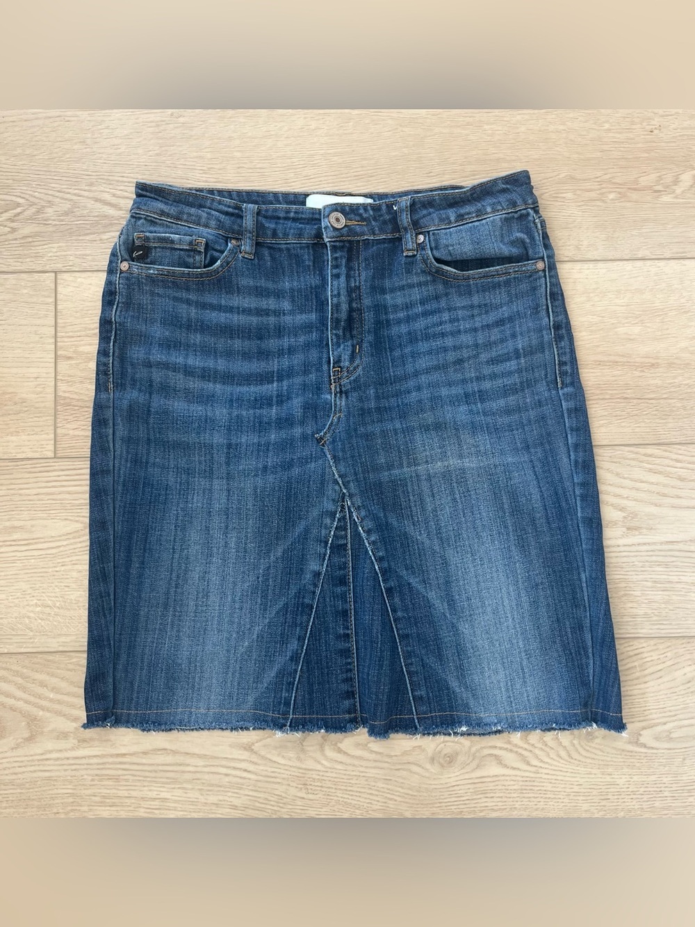 KanCan Denim Above The Knee Denim Skirt Stretch A Line Women’s SZ 11/29